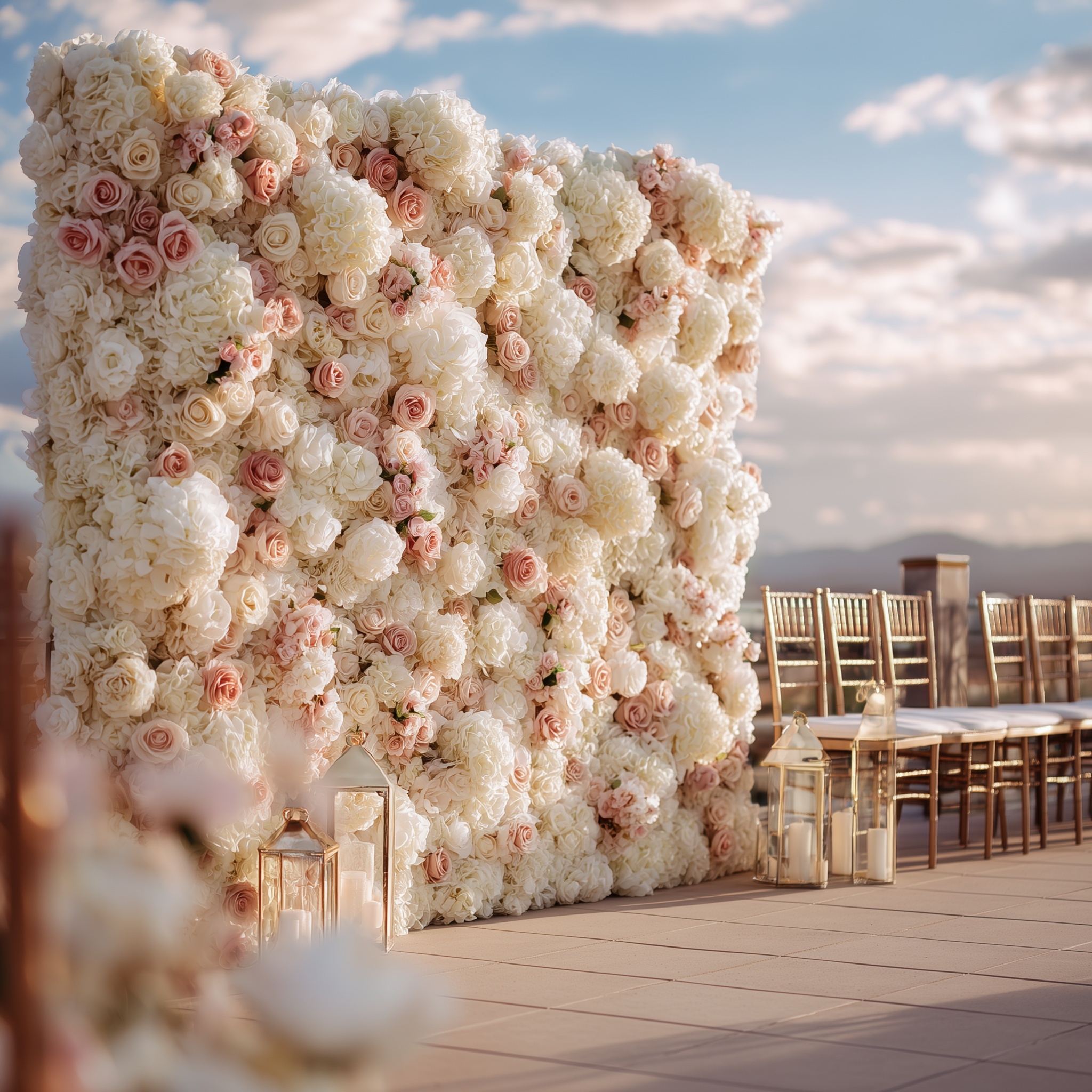 Blush Romance flower wall — FLORINSKY Atelier