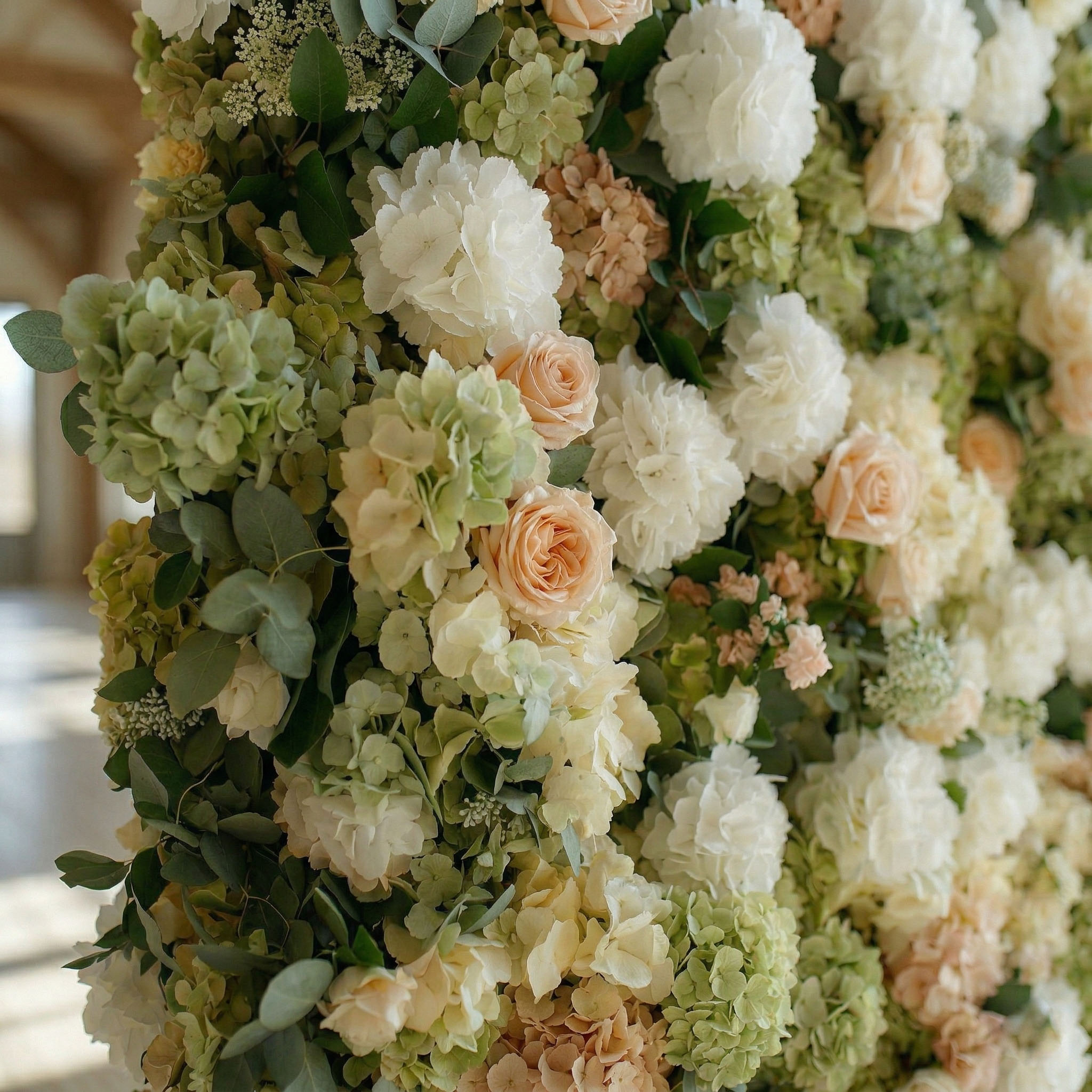 Ivory Bloom flower wall — view 5